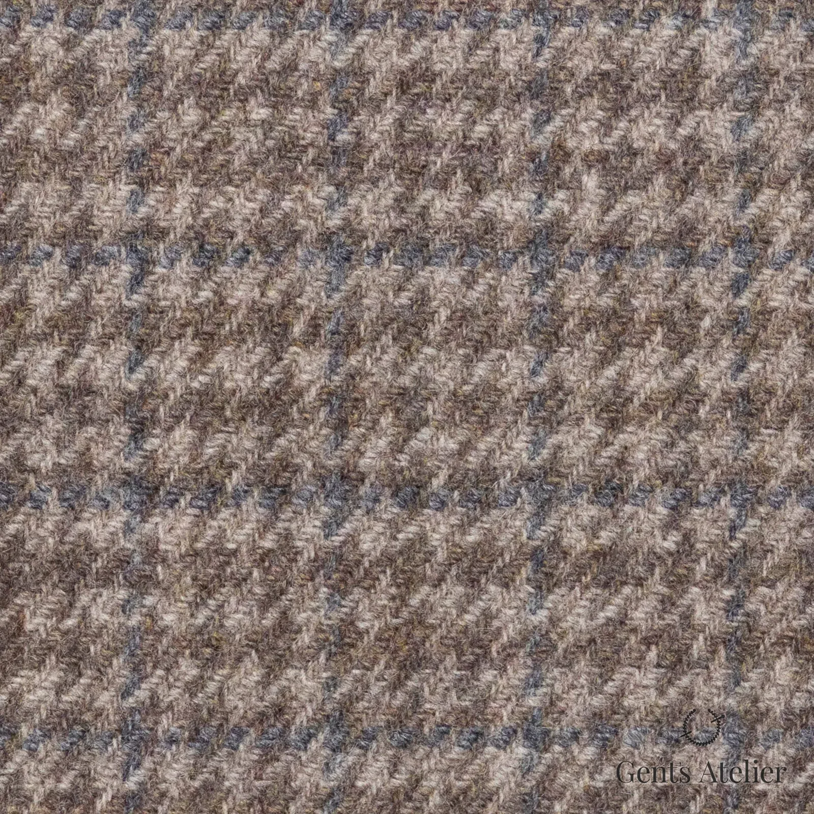 Костюмная ткань Marzoni 651 - 660 / 1200 — Light Brown, гусиная лапка, 90% шерсть, 10% кашемир