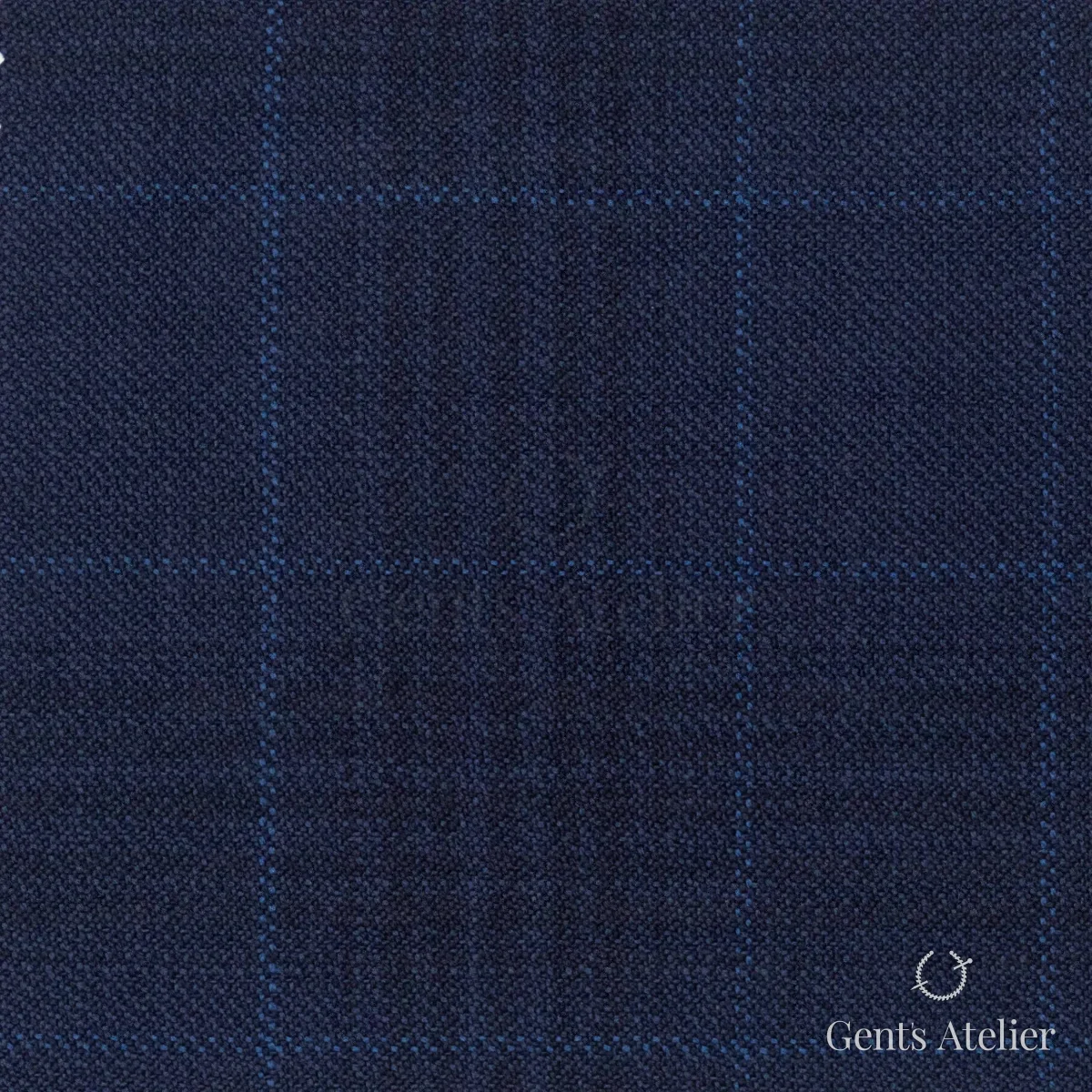 Костюмная ткань Marzoni 600 - 395 / 900 — Синий, виндоупейн, 100% шерсть