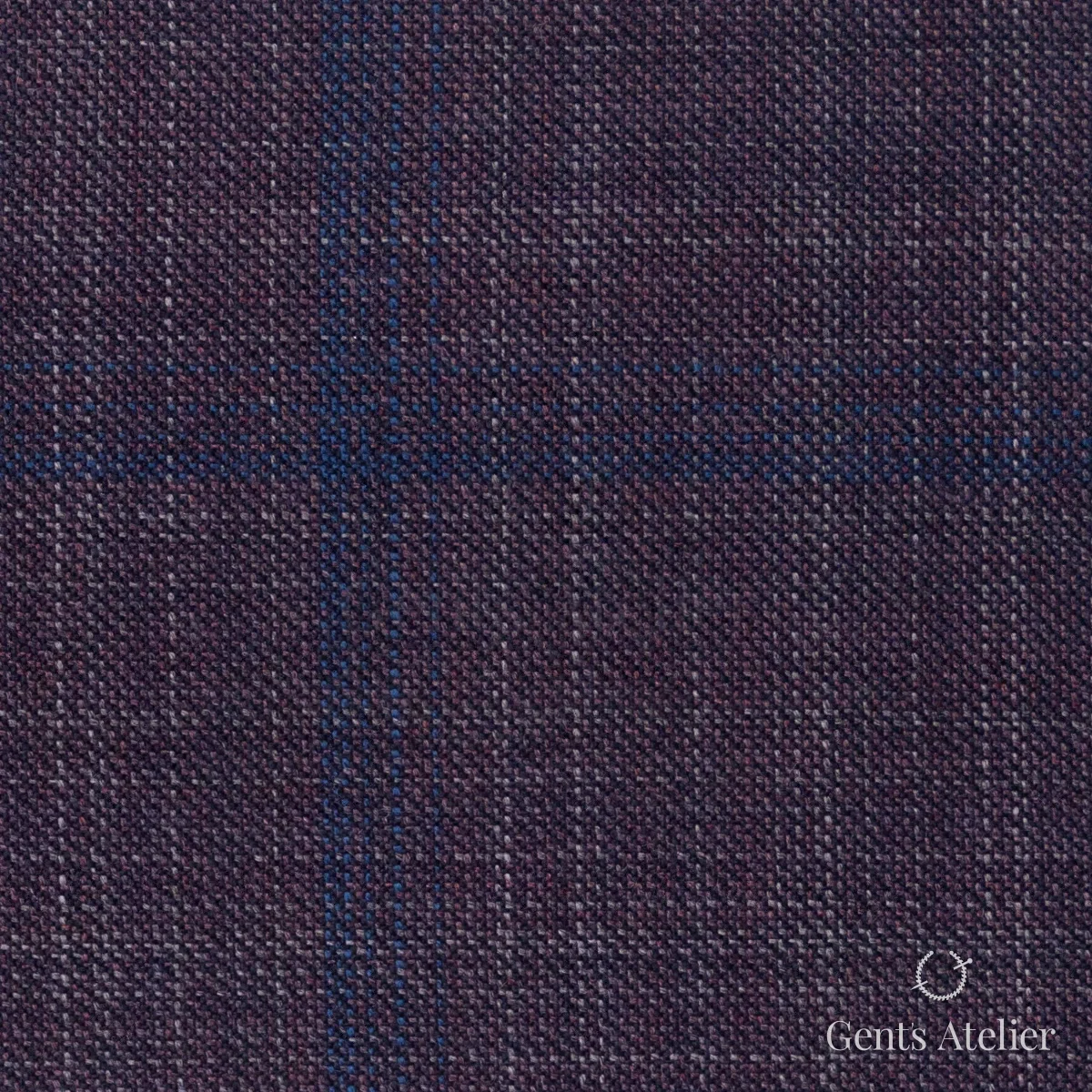 Костюмная ткань Marzoni 600 - 462 / 1000 — Бордовый / Тёмно-синий, виндоупейн, 100% шерсть