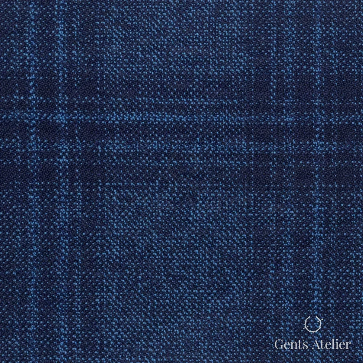 Костюмная ткань Marzoni 600 - 471 / 1000 — Синий / Тёмно-синий, виндоупейн, 100% шерсть