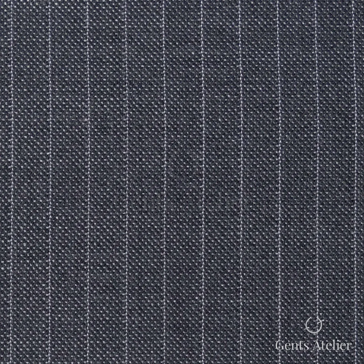 Костюмная ткань Marzoni 602 - 991 / 900 — Угольно-серый / Белый, в полоску, 55% шерсть, 45% Silk