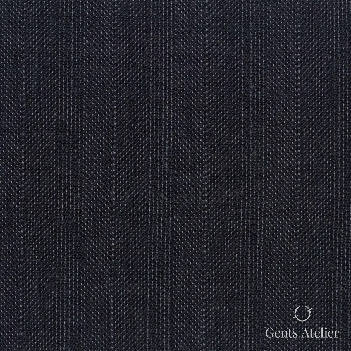 Костюмная ткань Marzoni 606 - 931 / 800 — Угольно-серый, в полоску, 100% шерсть