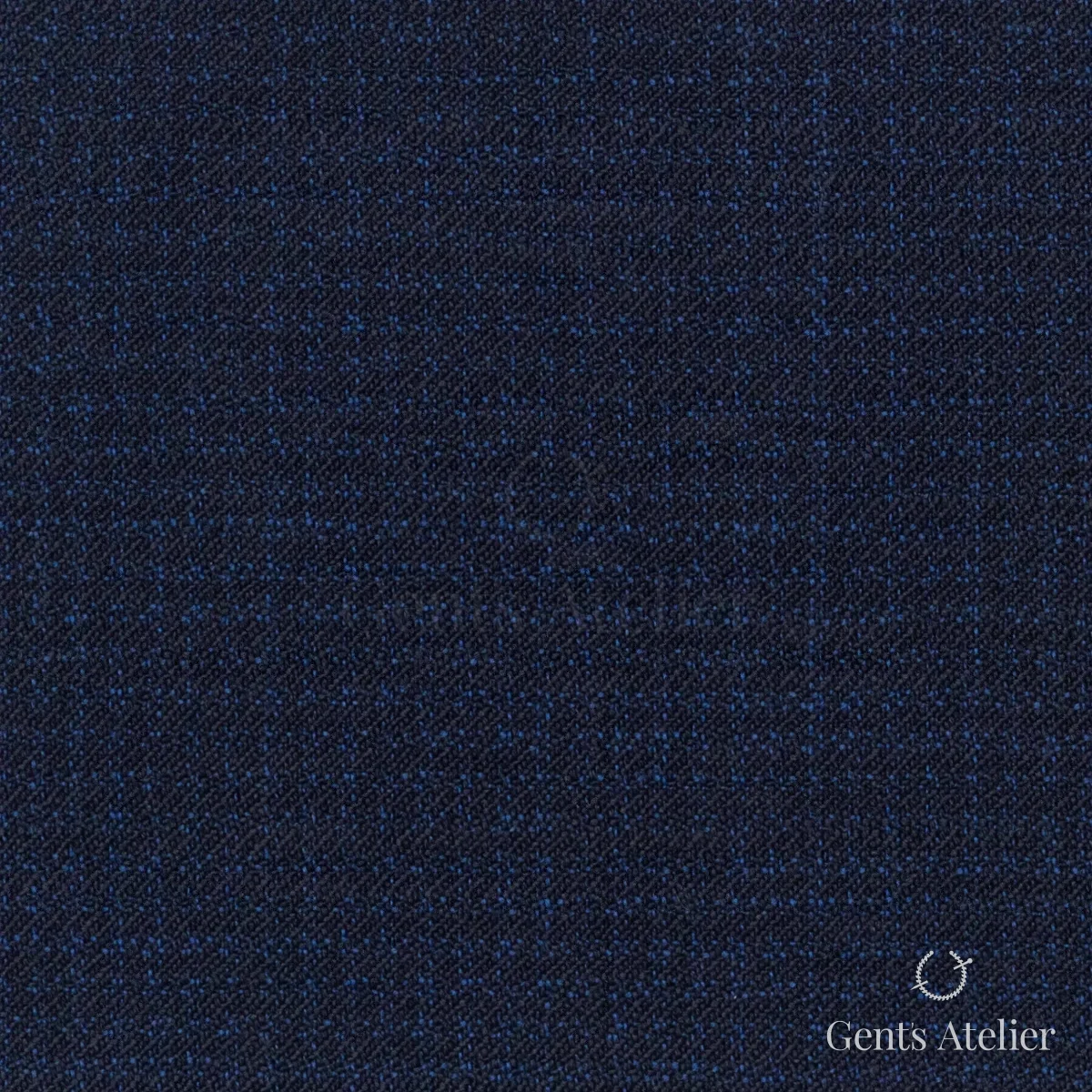 Костюмная ткань Marzoni 609 - 413 / 1000 — Тёмно-синий / Чёрный, в клетку, 100% шерсть
