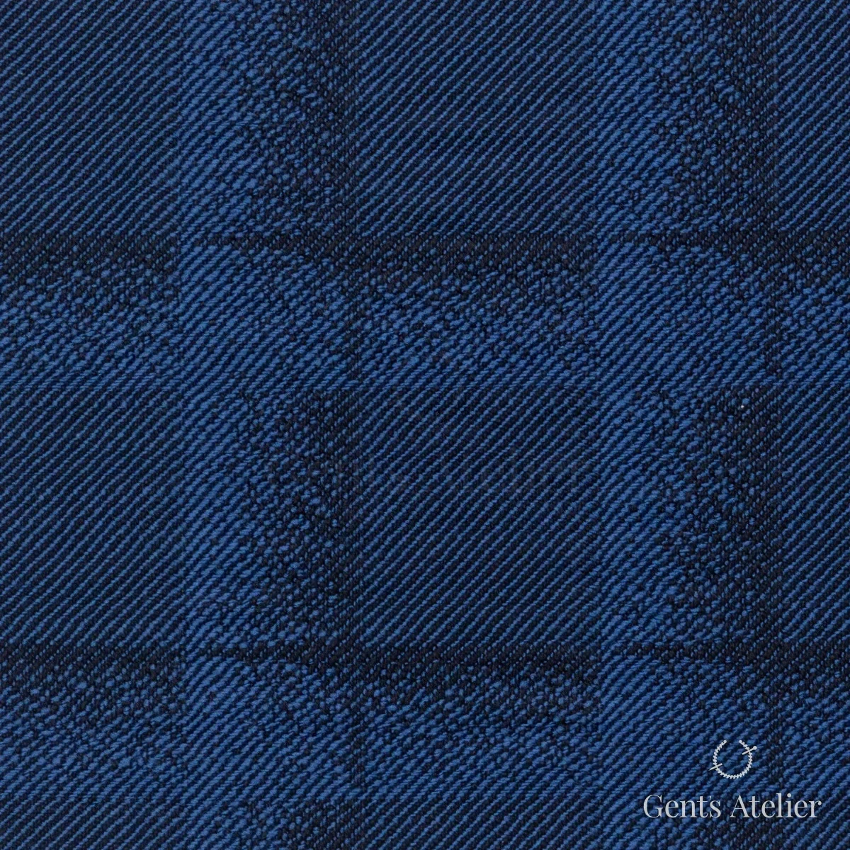 Костюмная ткань Marzoni 609 - 502 / 900 — Синий, в клетку, 100% шерсть