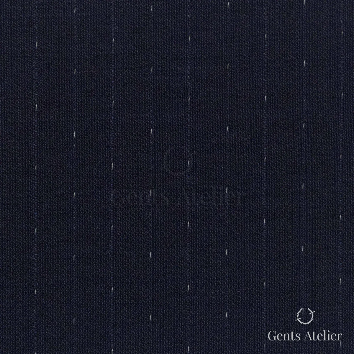 Костюмная ткань Marzoni 609 - 689 / 900 — Тёмно-синий, в полоску, 100% шерсть