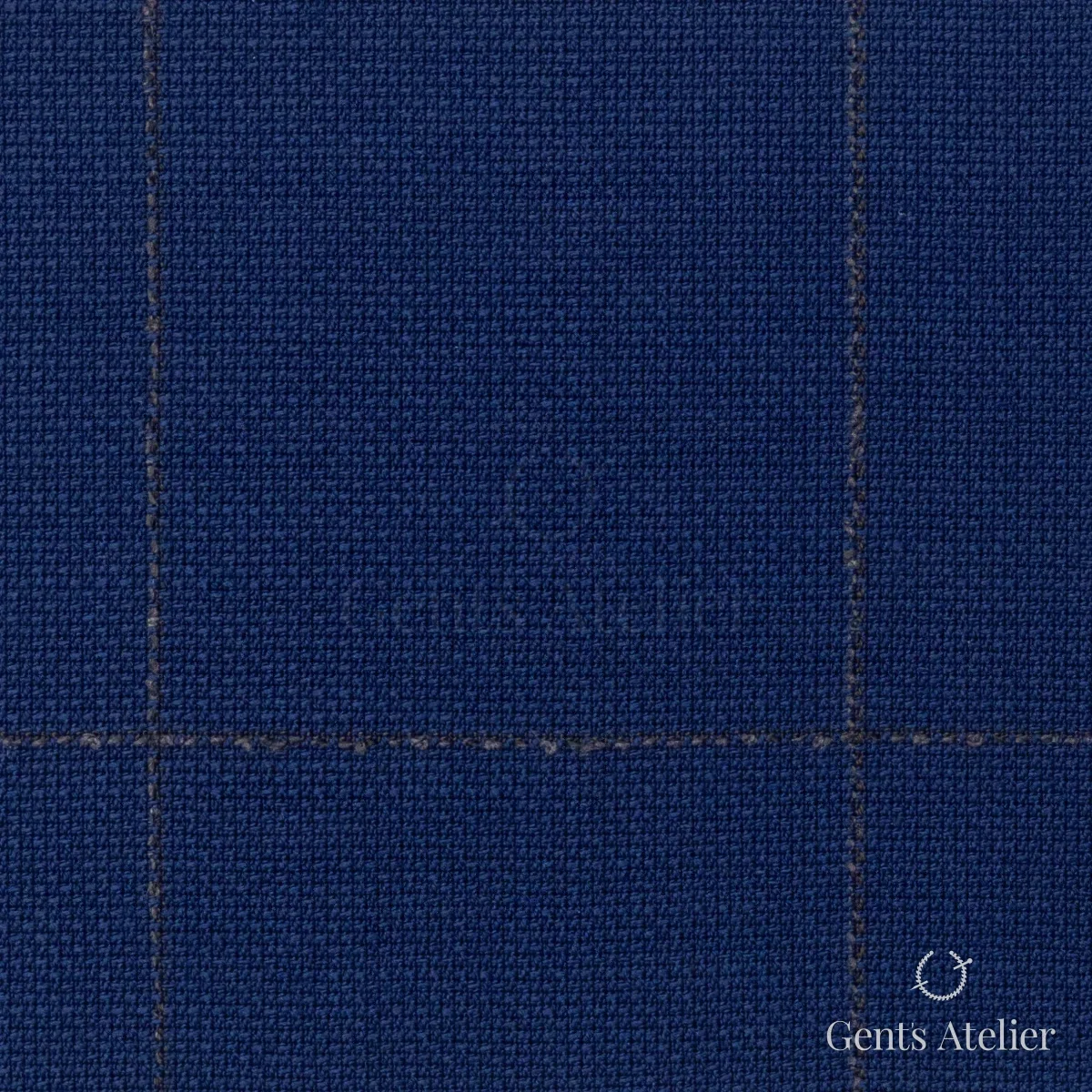 Костюмная ткань Marzoni 609 - 793 / 1000 — Синий / Коричневый, виндоупейн, 100% шерсть