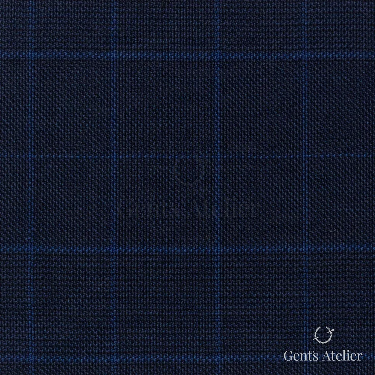 Костюмная ткань Marzoni 609 - 829 / 1000 — Синий / Тёмно-синий, виндоупейн, 100% шерсть
