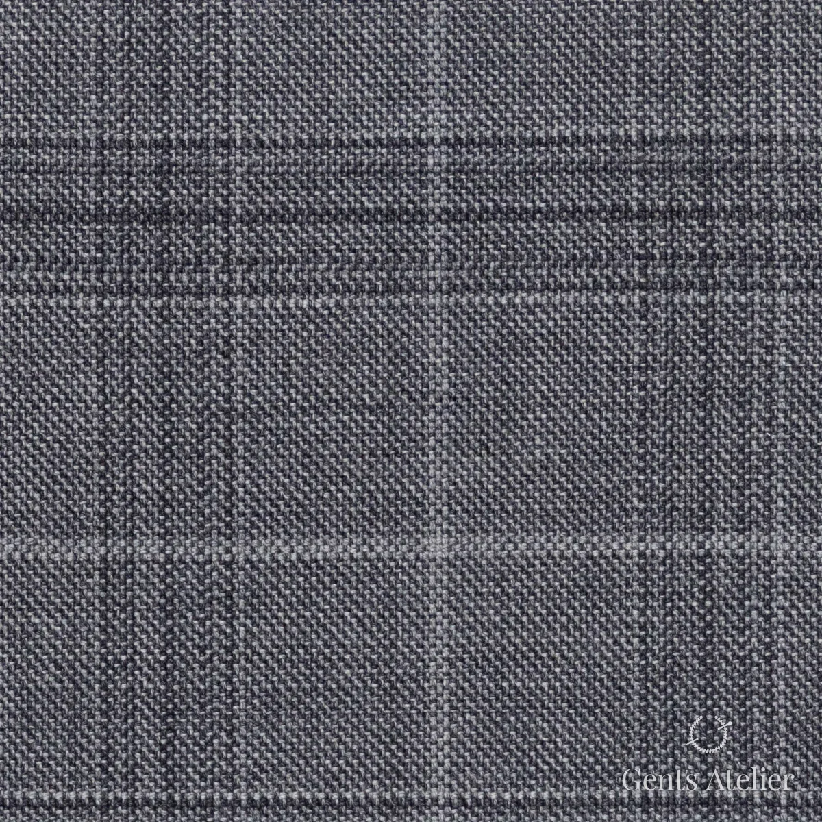 Костюмная ткань Marzoni 609 - 833 / 1000 — Серый, в клетку, 100% шерсть