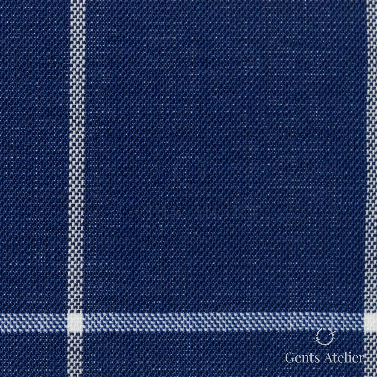 Костюмная ткань Marzoni 619 - 135 / 1000 — Синий / Белый, виндоупейн, 100% шерсть