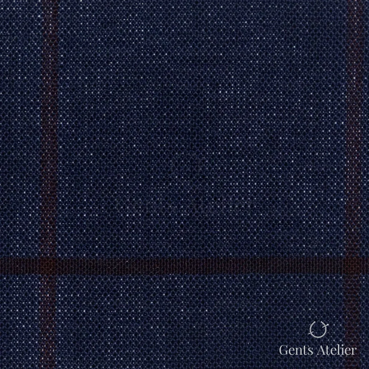 Костюмная ткань Marzoni 619 - 153 / 1000 — Тёмно-синий / Бордовый, виндоупейн, 100% шерсть