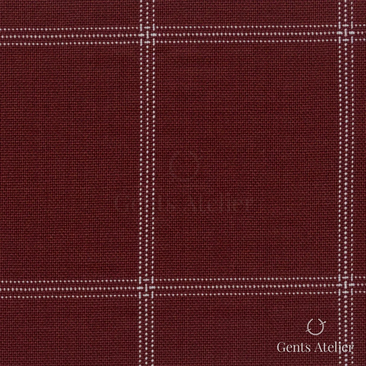 Костюмная ткань Marzoni 631 - 007 / 800 — Бордовый, виндоупейн, 100% шерсть