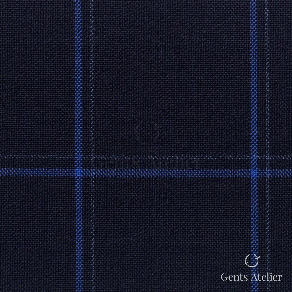 Костюмная ткань Marzoni 631 - 027 / 900 — Тёмно-синий, виндоупейн, 100% шерсть