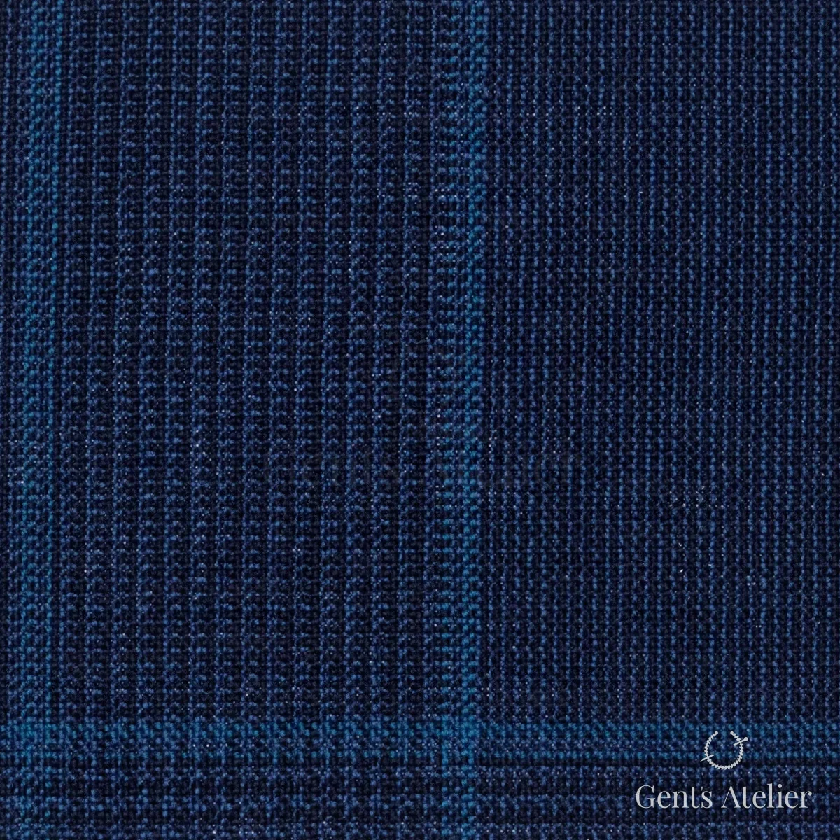 Костюмная ткань Marzoni 631 - 059 / 900 — Синий / Бирюзовый, виндоупейн, 100% шерсть