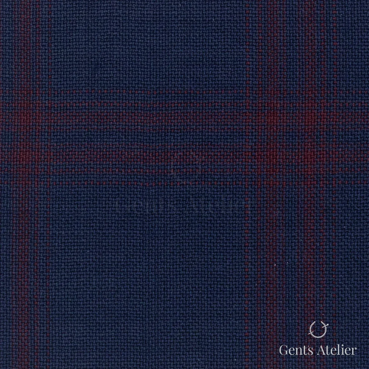 Костюмная ткань Marzoni 651 - 747 / 1200 — Синий / Красный, в клетку, 100% шерсть