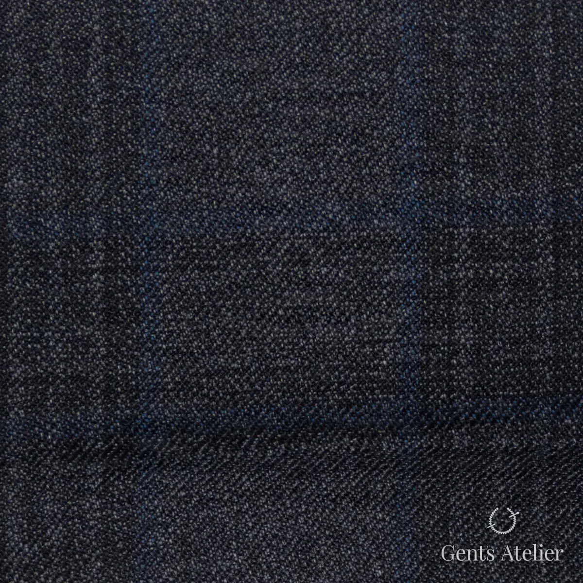 Костюмная ткань Marzoni 651 - 749 / 1200 — Серый / Синий, меланж, 100% шерсть