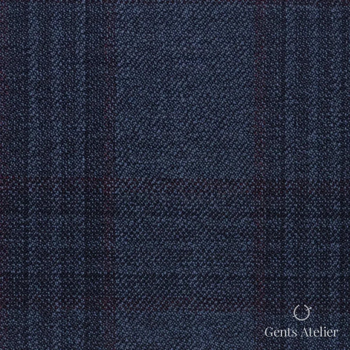 Костюмная ткань Marzoni 651 - 750 / 1200 — Фиолетовый / Бордовый, виндоупейн, 100% шерсть