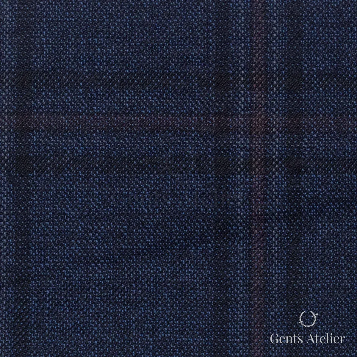 Костюмная ткань Marzoni 651 - 756 / 1200 — Синий / Коричневый, в клетку, 100% шерсть