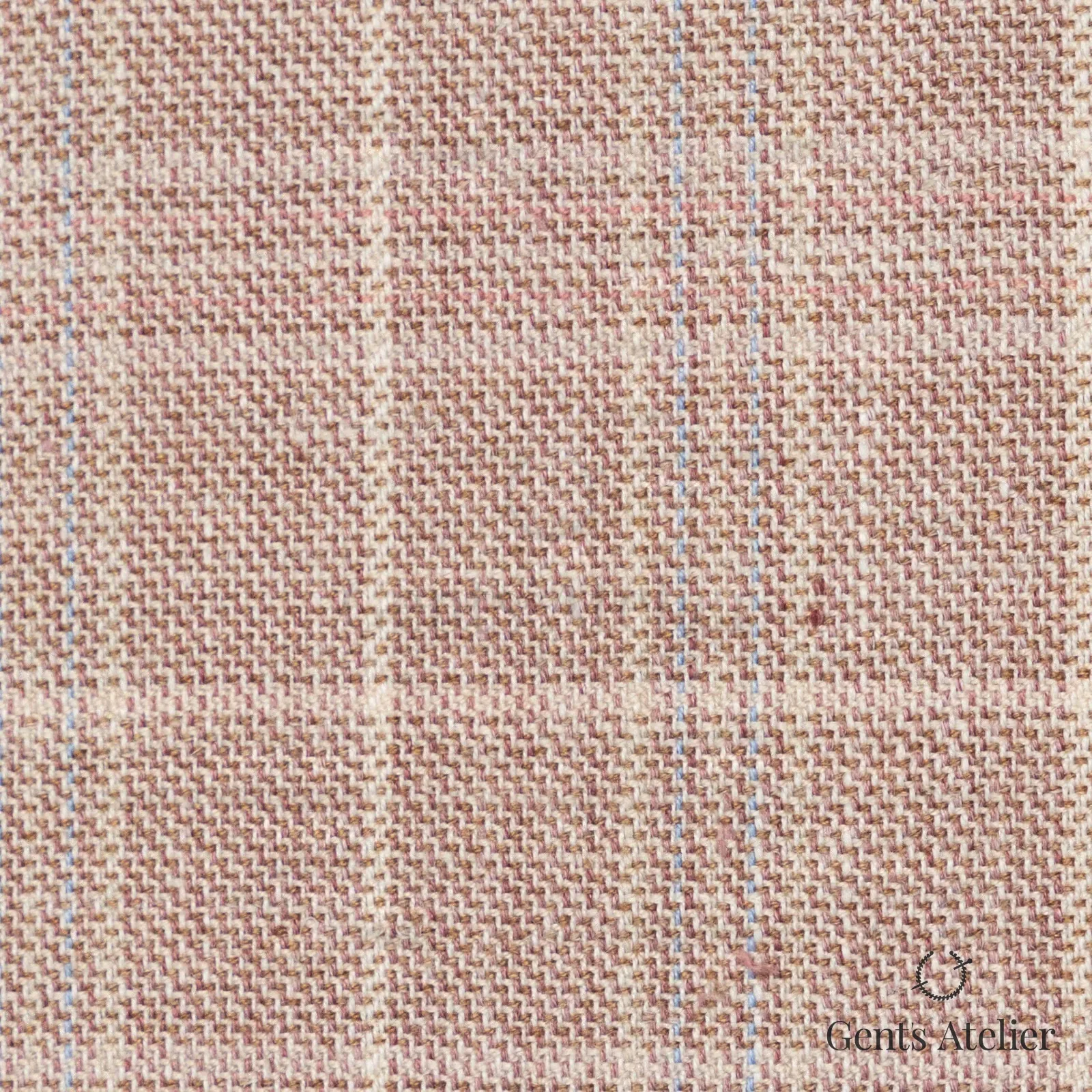Костюмная ткань Marzoni 601 - 266 / 1200 — Yellow / Голубой, оконная клетка, 40% шерсть, 35% шёлк, 25% лён