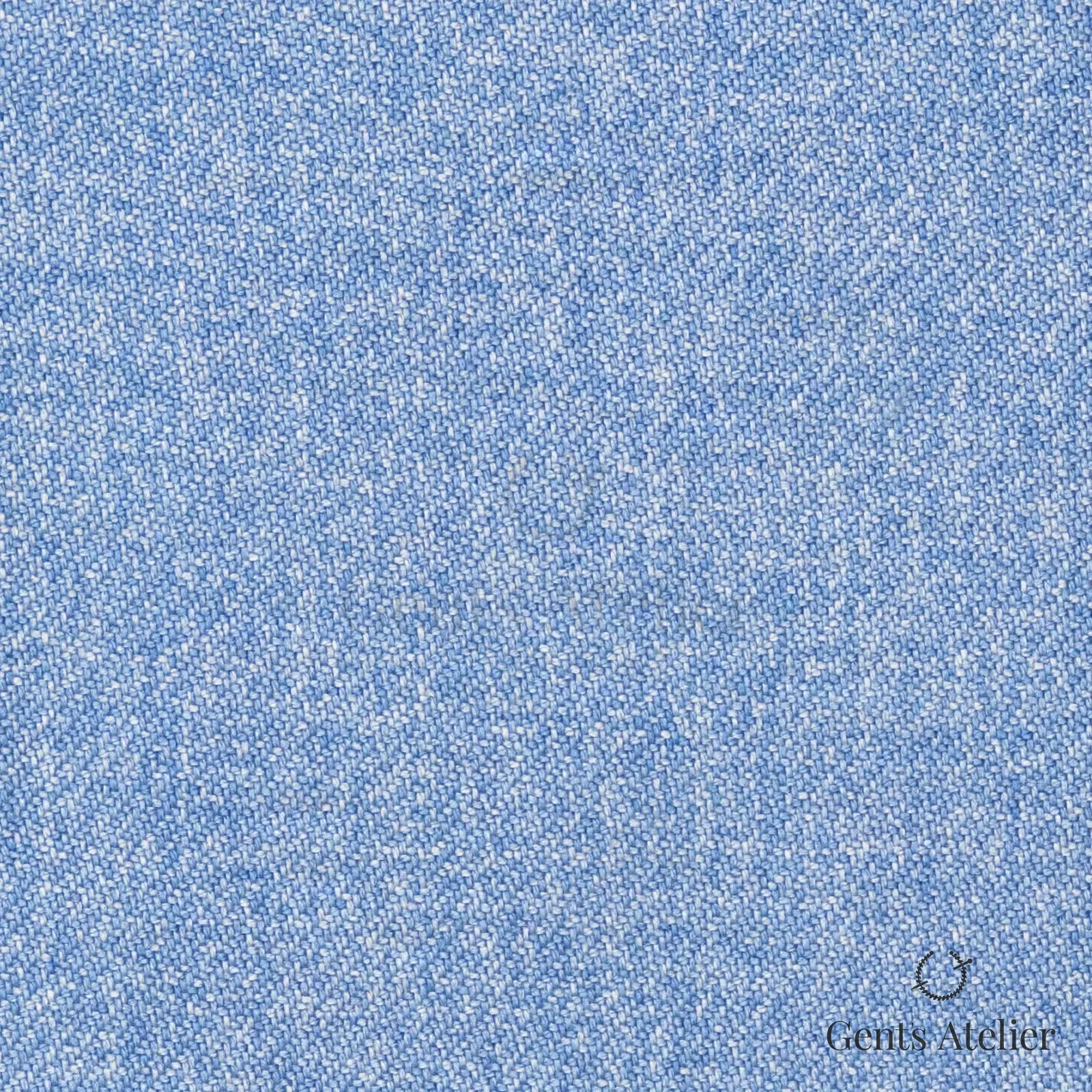 Костюмная ткань Marzoni 611 - 514 / 1300 — Sky Blue, меланж, 100% шёлк