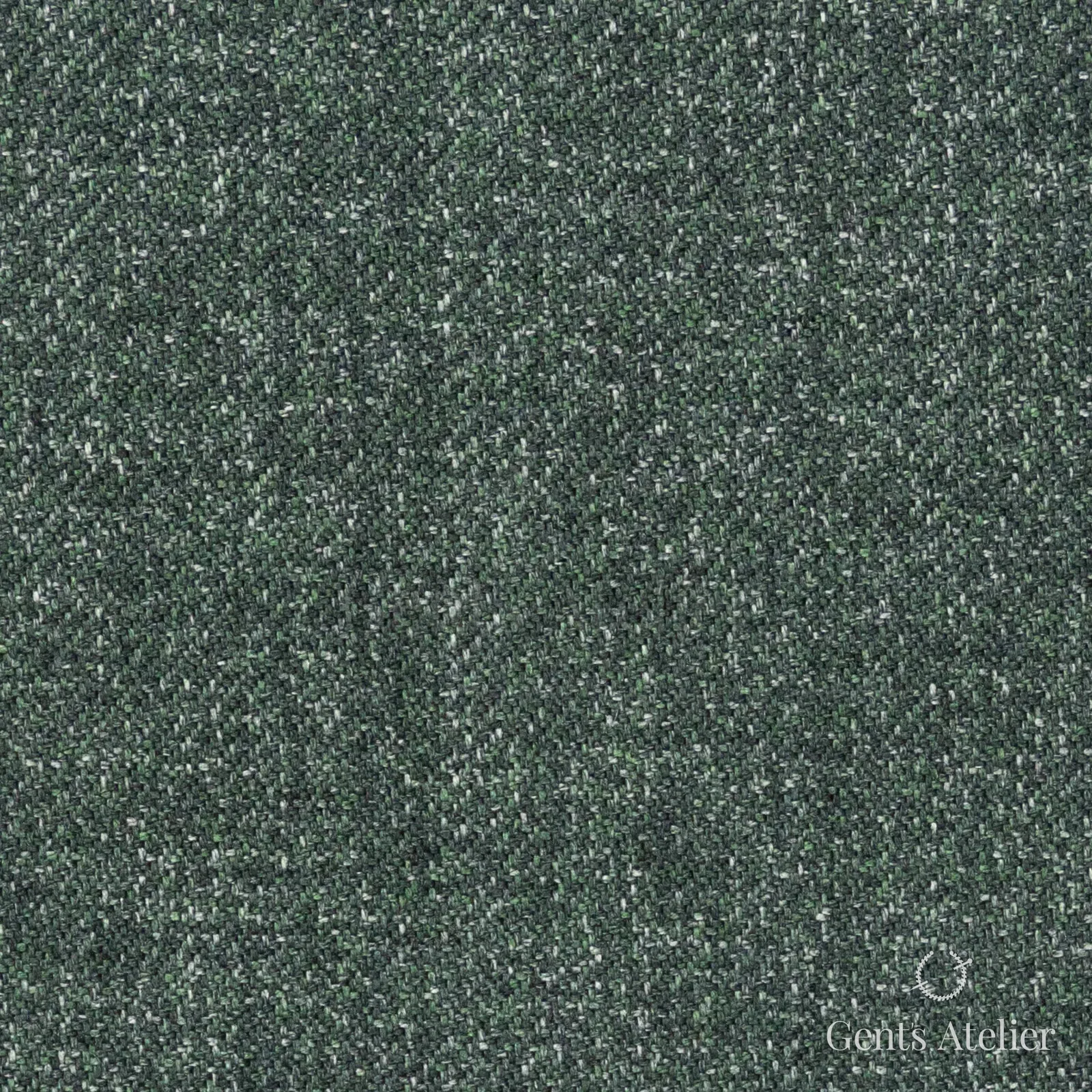 Костюмная ткань Marzoni 611 - 517 / 1300 — Зелёный, меланж, 100% шёлк