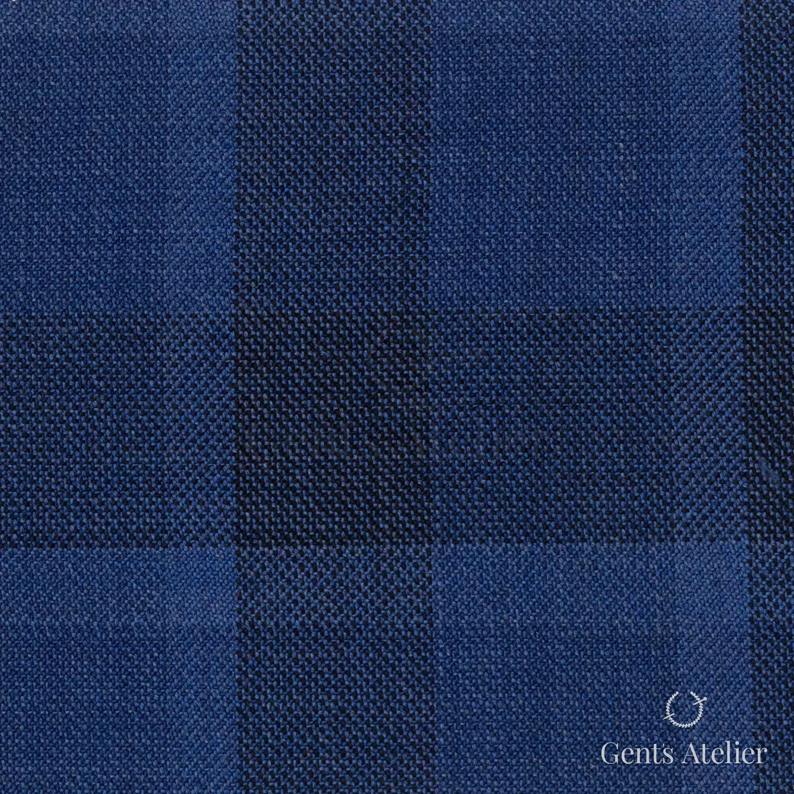 Костюмная ткань Marzoni 651 - 707 / 1200 — Синий, клетка, 100% шерсть