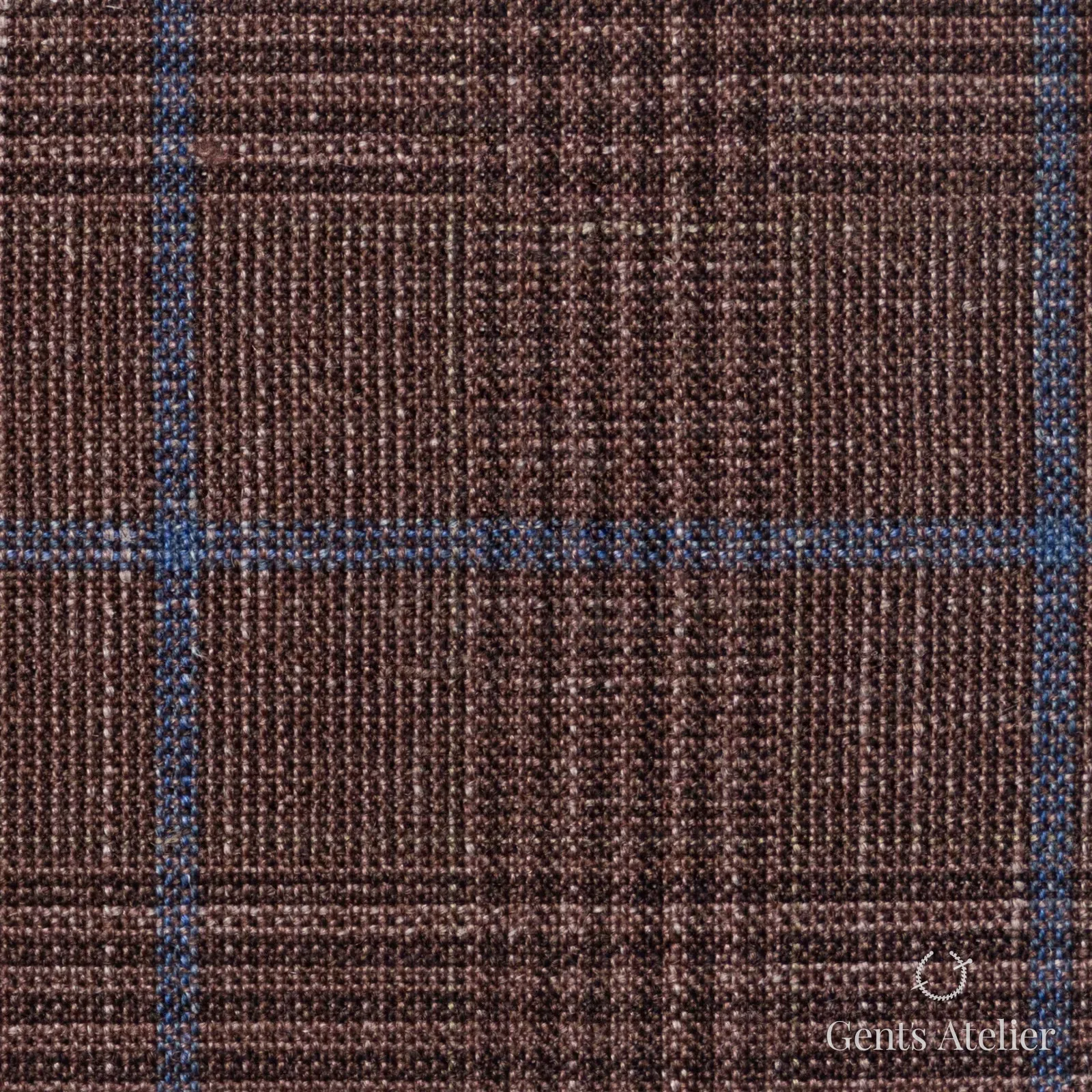 Костюмная ткань Marzoni 655 - 567 / 1200 — Coral / Sky Blue, оконная клетка, 71% шерсть, 15% шёлк, 14% лён