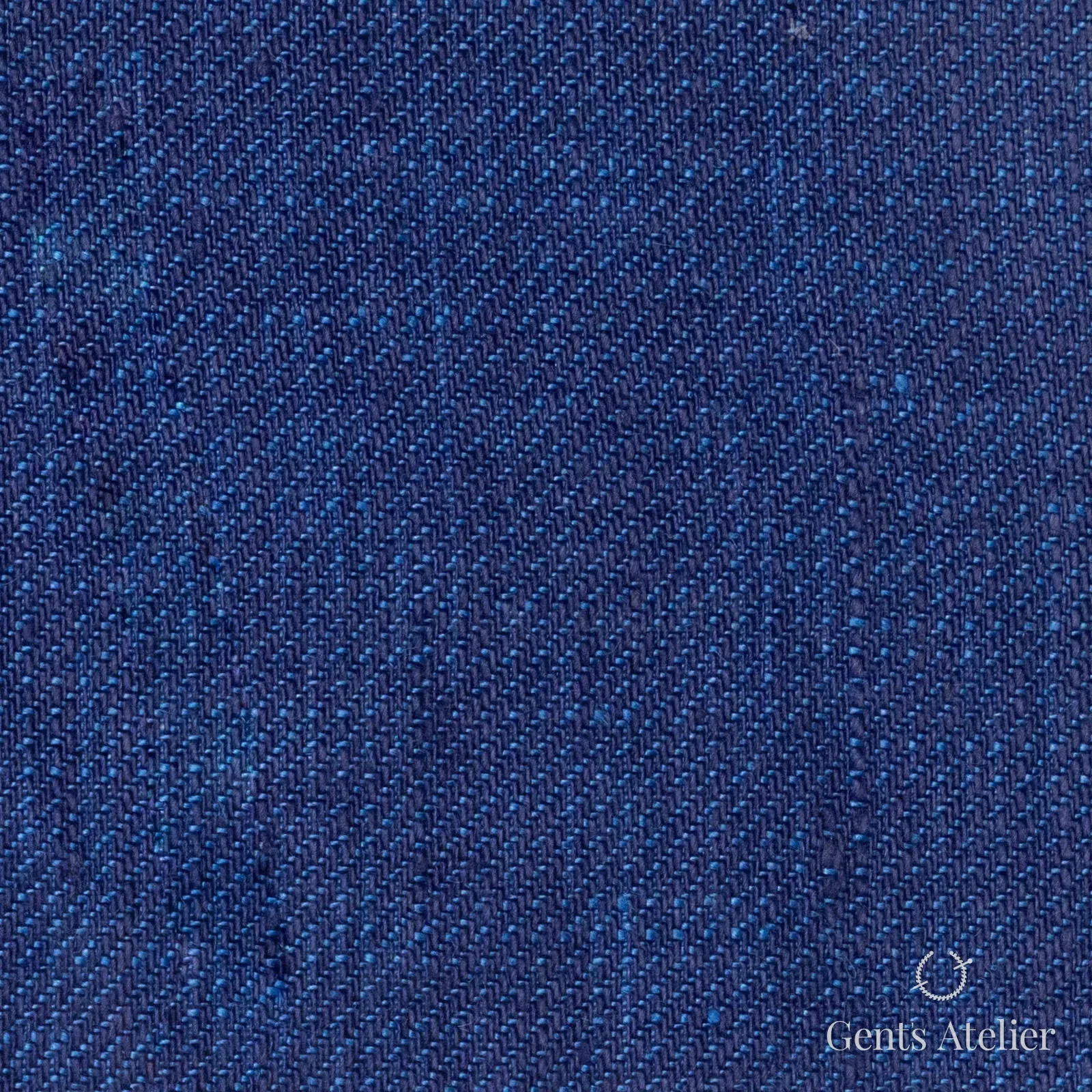 Костюмная ткань Marzoni 605 - 613 / 600 — Синий, меланж, 100% лён