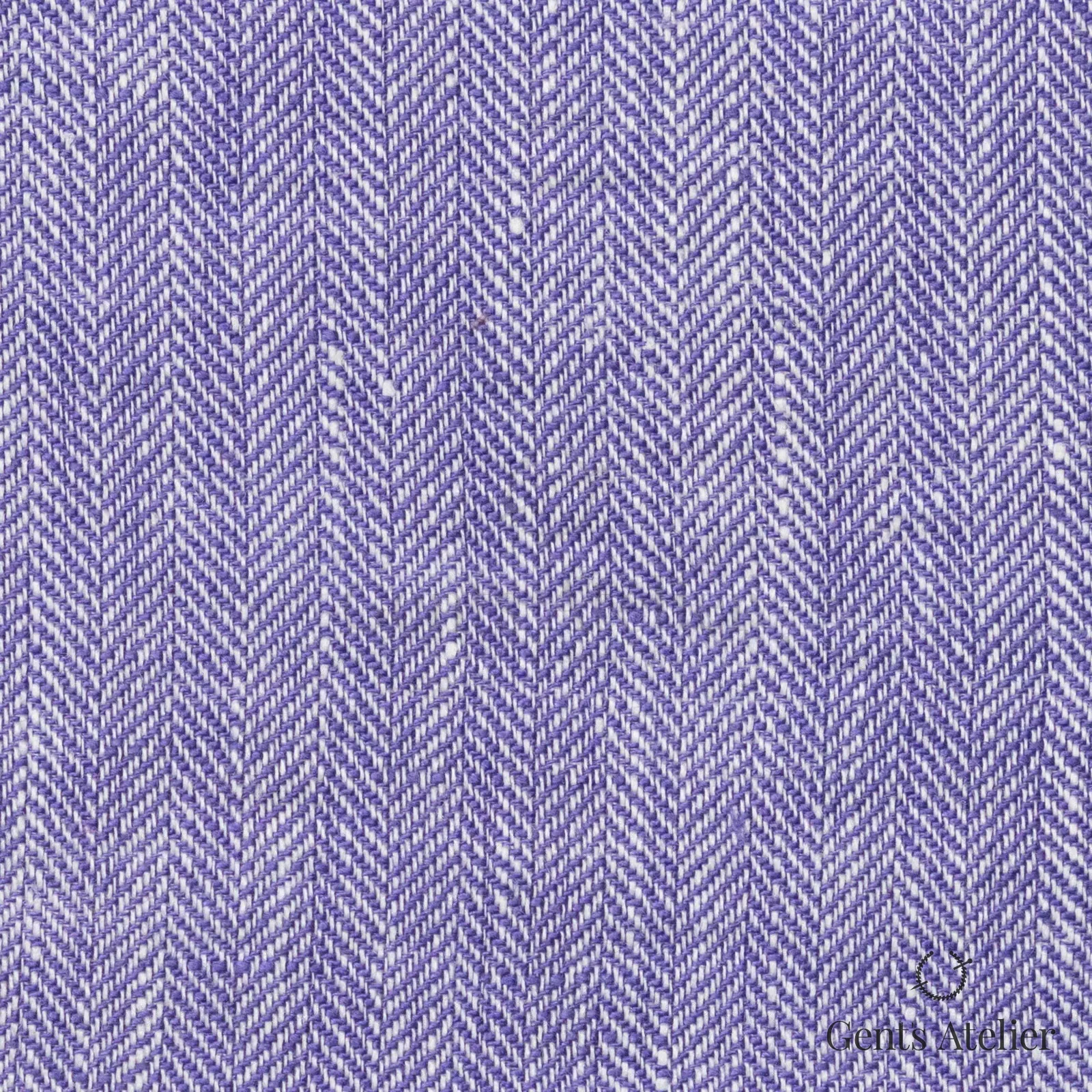 Костюмная ткань Marzoni 605 - 756 / 800 — Violet, ёлочка, 100% лён