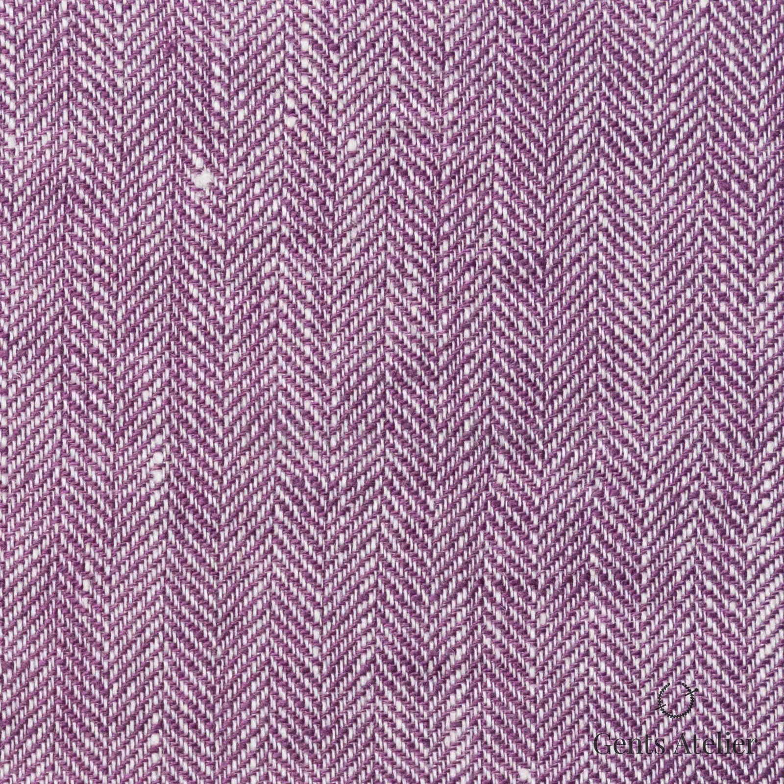 Костюмная ткань Marzoni 605 - 757 / 800 — Reddish Purple, ёлочка, 100% лён