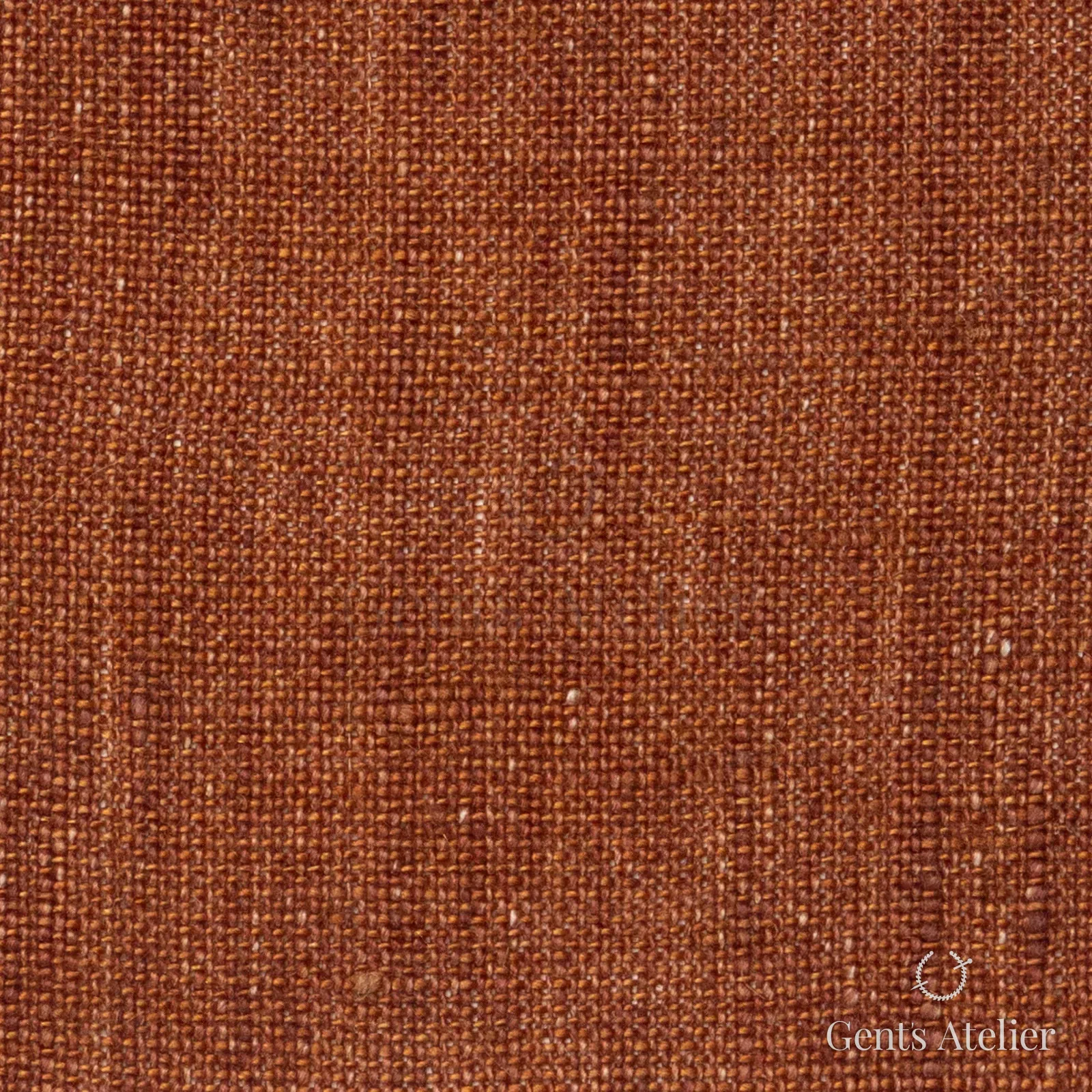 Костюмная ткань Marzoni 613 - 503 / 700 — Rust, однотонная, 100% лён