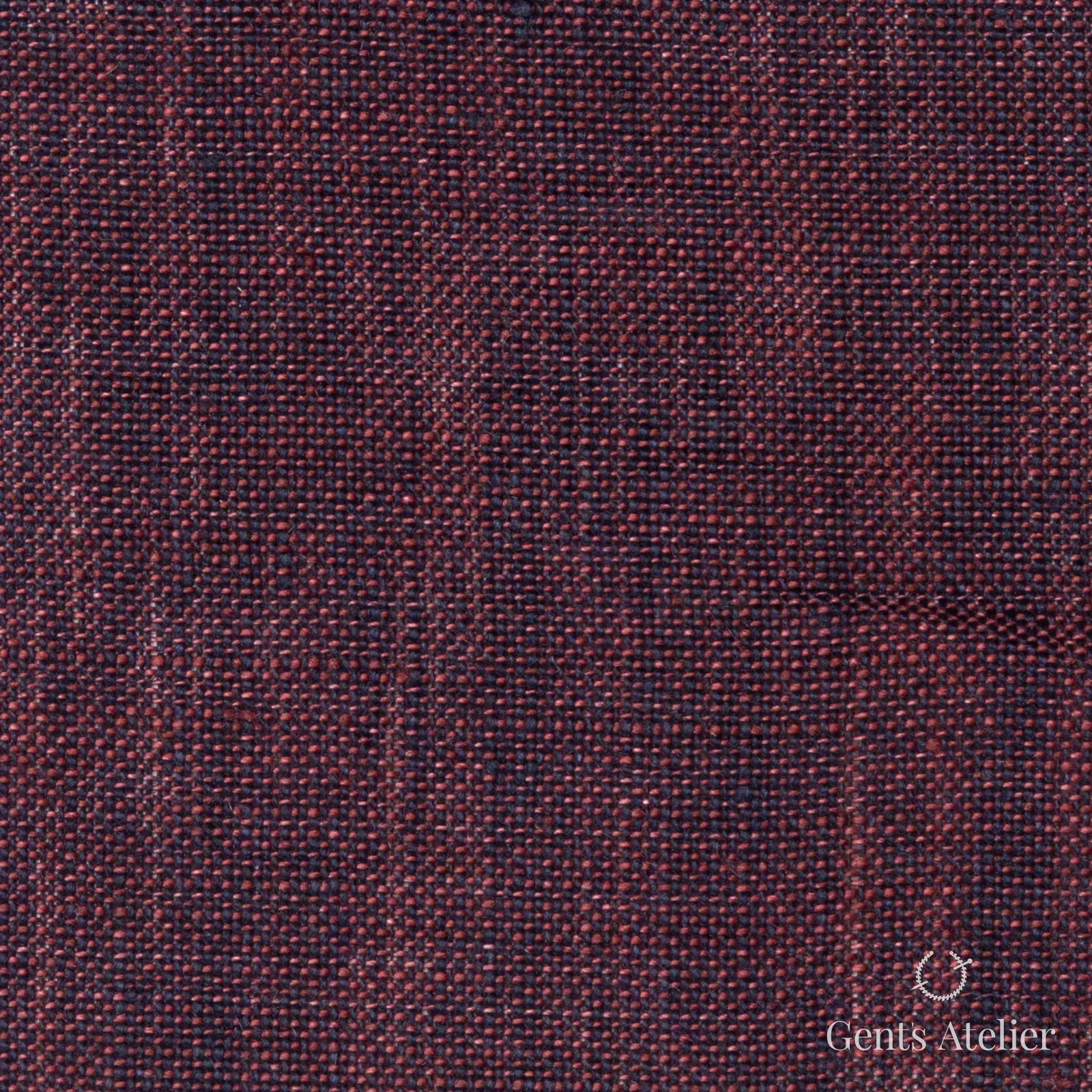 Костюмная ткань Marzoni 613 - 509 / 700 — Бордовый, меланж, 100% лён