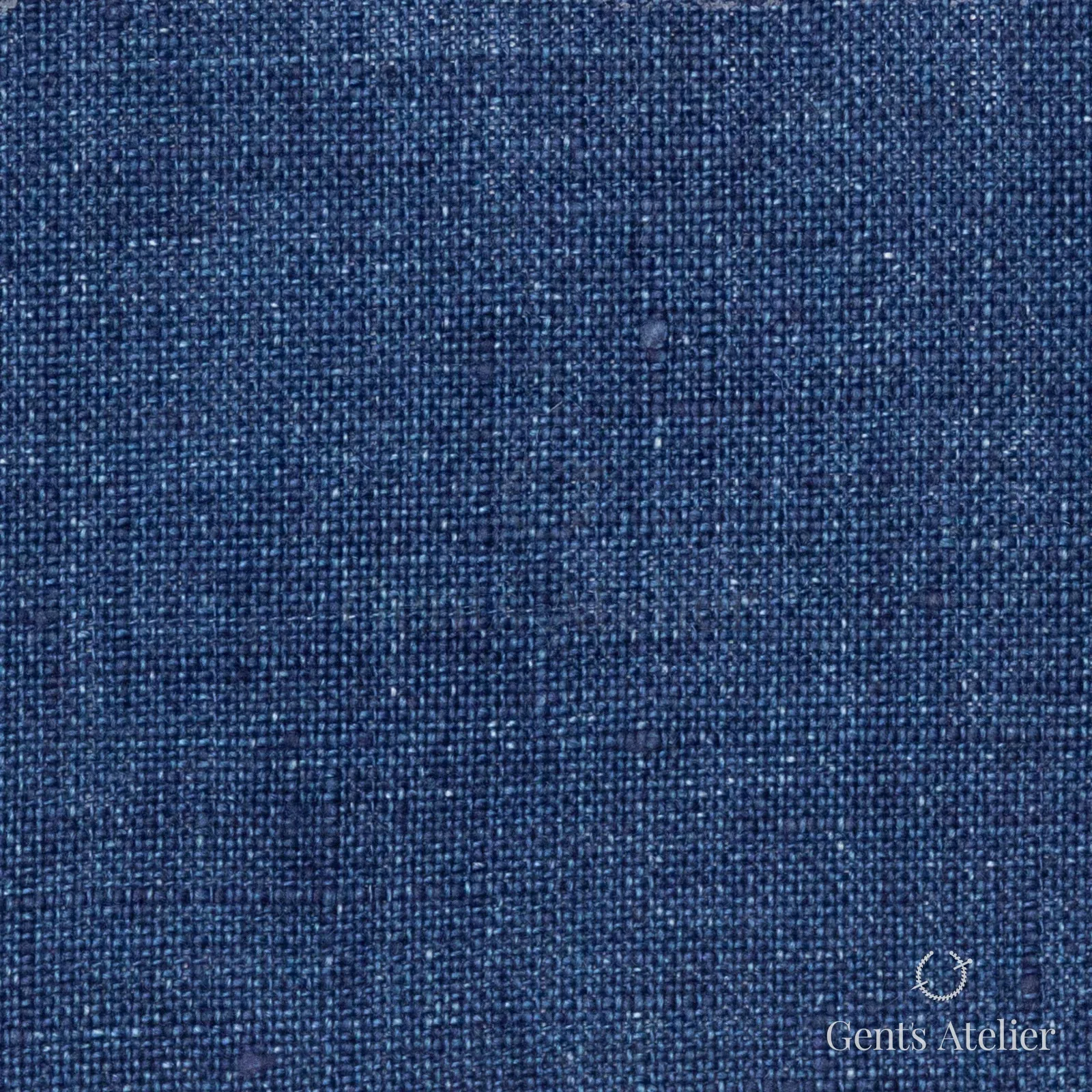 Костюмная ткань Marzoni 613 - 511 / 700 — Синий, однотонная, 100% лён