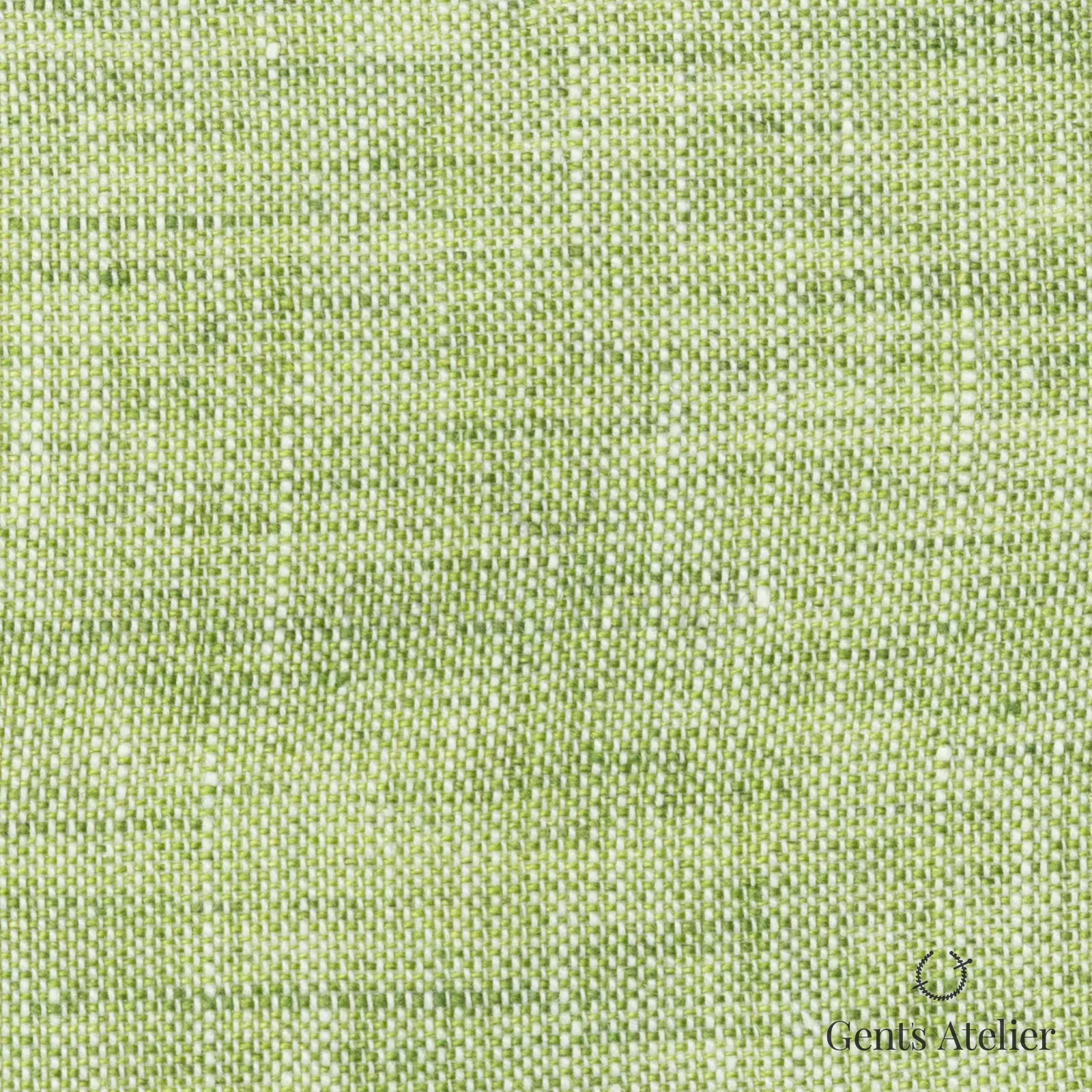 Костюмная ткань Marzoni 613 - 520 / 700 — Зелёный, меланж, 100% лён