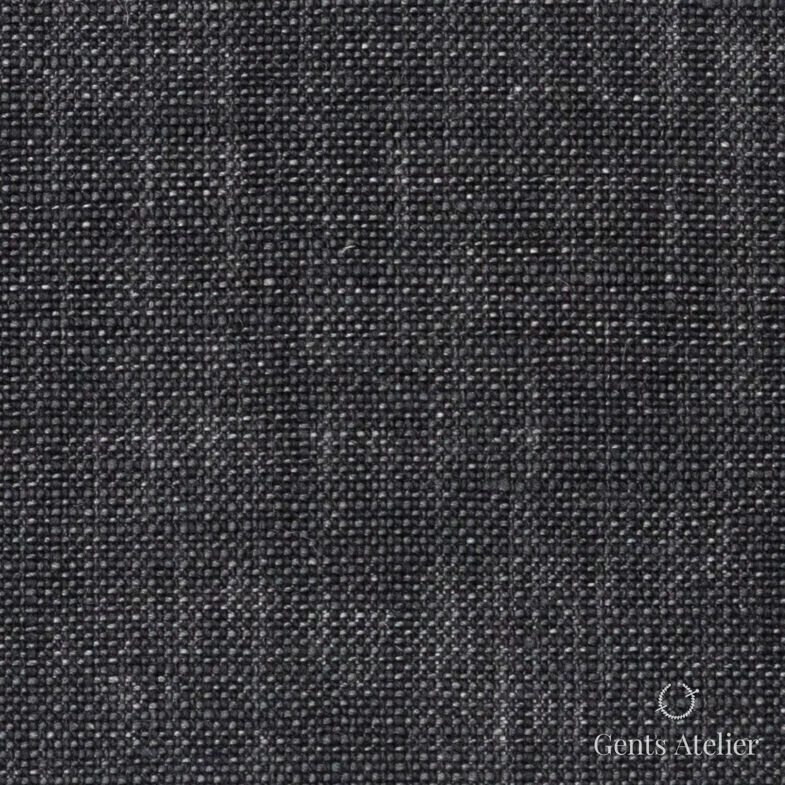 Костюмная ткань Marzoni 613 - 523 / 700 — Антрацит, меланж, 100% лён
