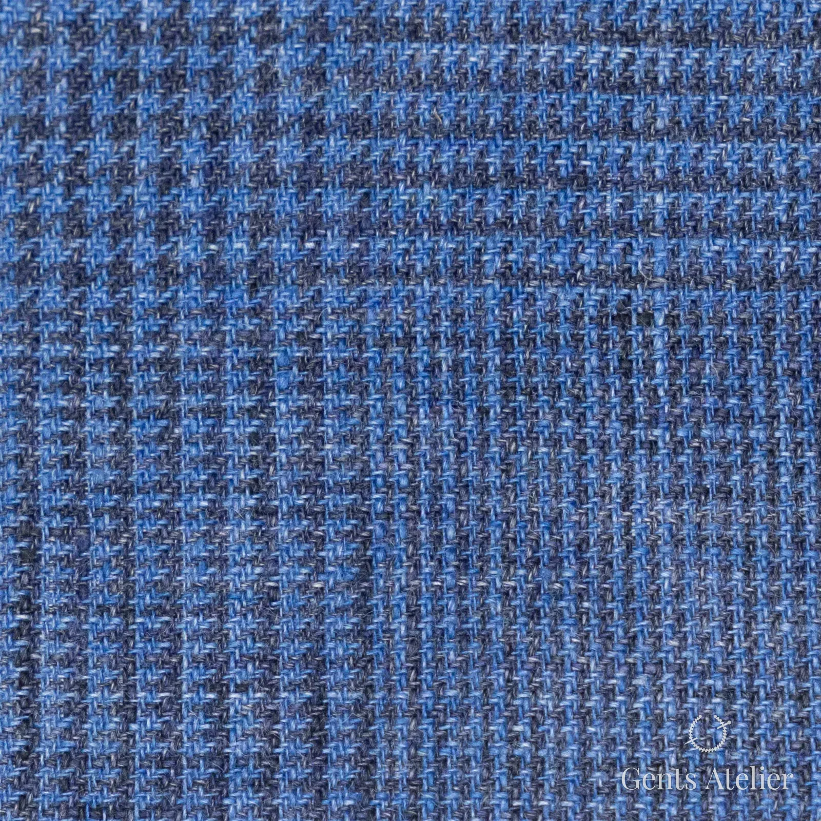 Костюмная ткань Marzoni 613 - 588 / 900 — Синий / Серый, меланж, 100% лён