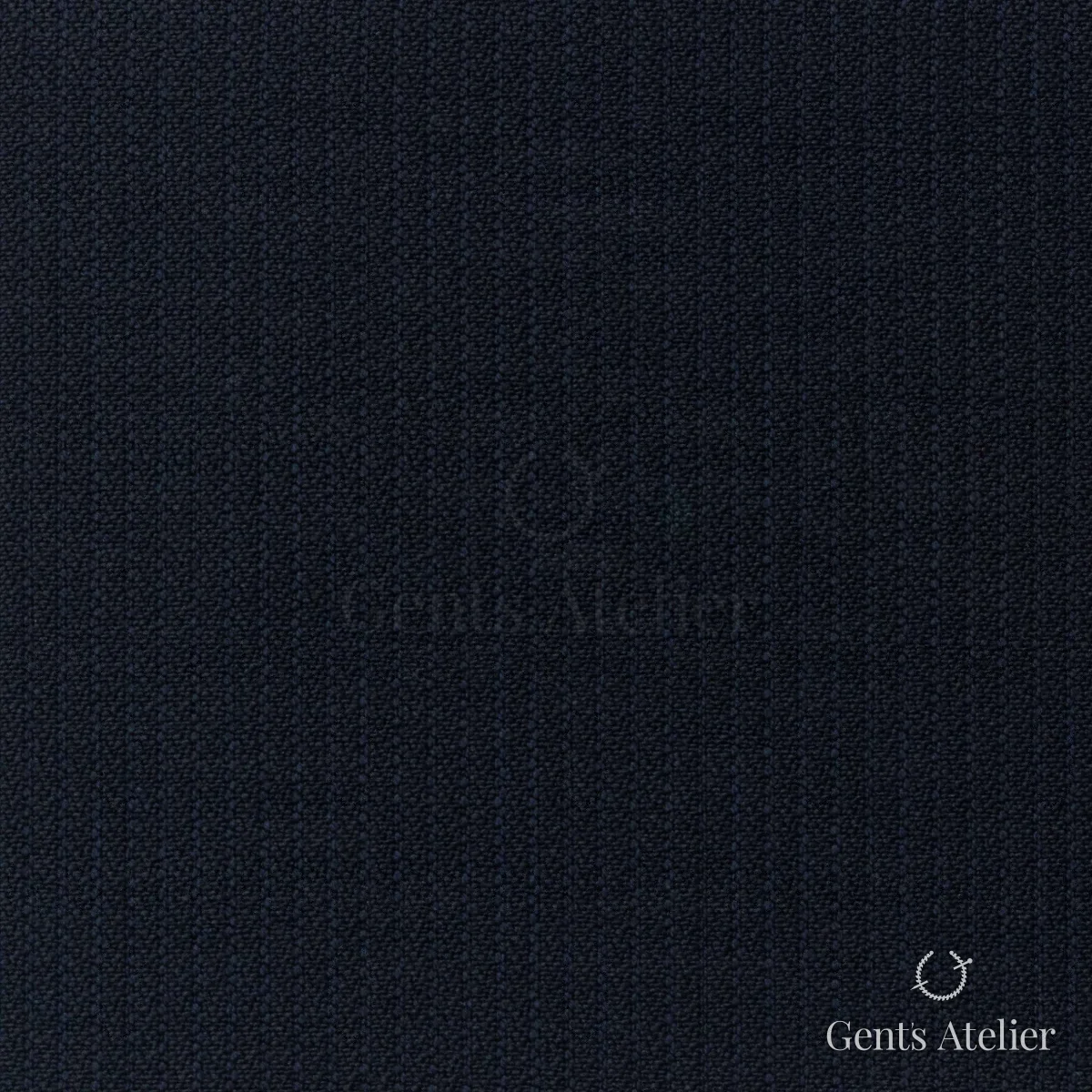 Костюмная ткань Marzoni 608 - 131 / 1500 — Тёмно-синий, в полоску, 100% шерсть