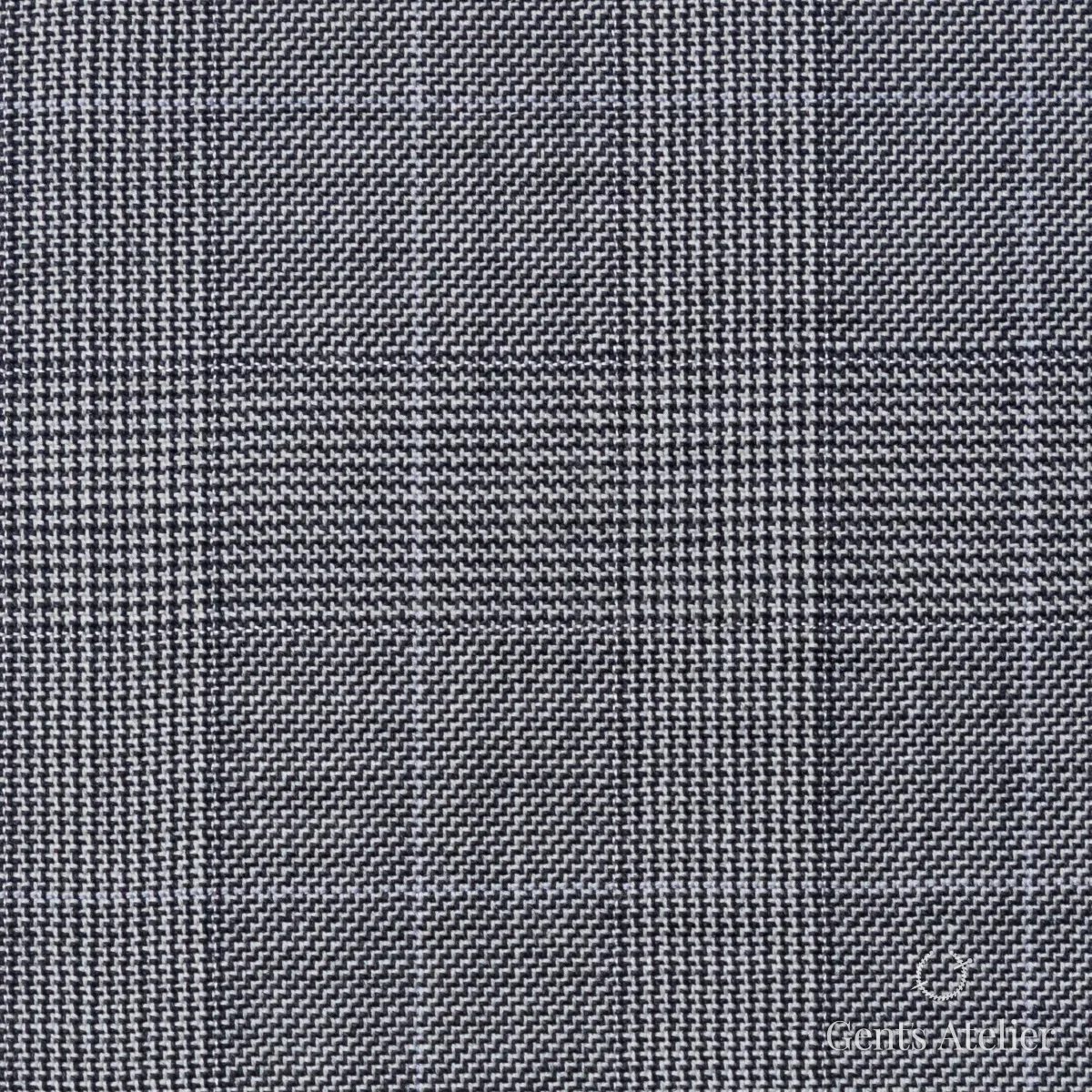 Костюмная ткань Marzoni 608 - 225 / 1500 — Серый, в клетку, 100% шерсть