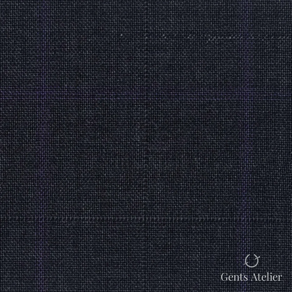 Костюмная ткань Marzoni 608 - 235 / 1500 — Угольно-серый / Фиолетовый, однотонная, 100% шерсть