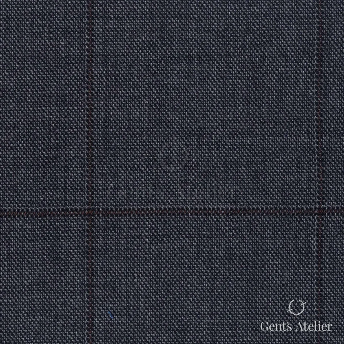 Костюмная ткань Marzoni 608 - 241 / 1500 — Угольно-серый, в клетку, 100% шерсть