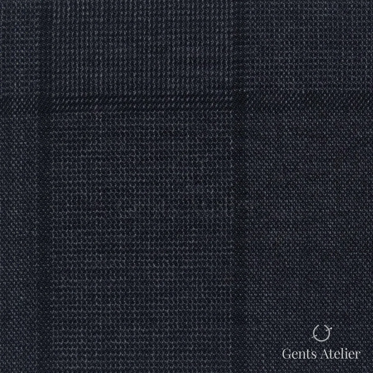 Костюмная ткань Marzoni 608 - 244 / 1500 — Угольно-серый, в клетку, 100% шерсть