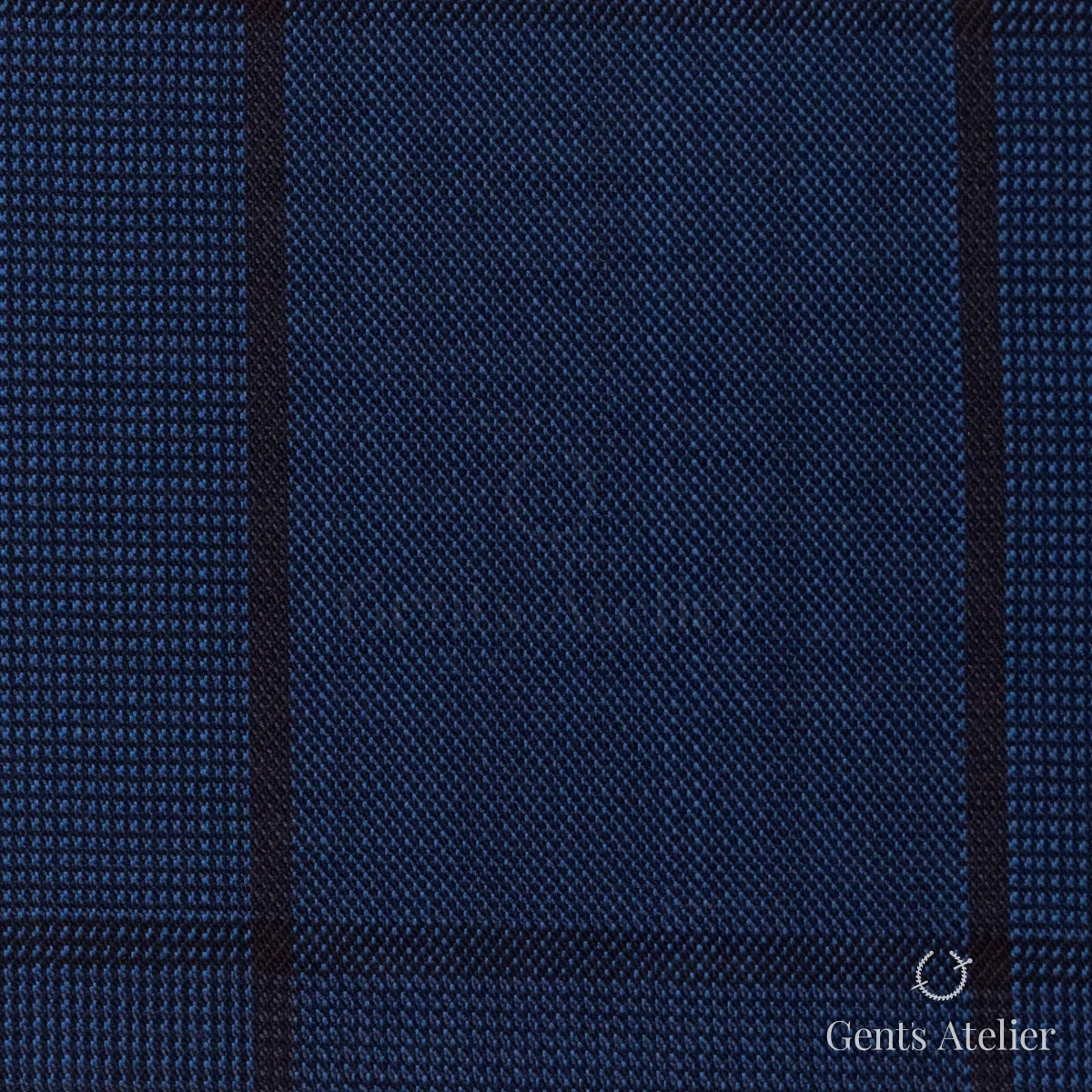Костюмная ткань Marzoni 608 - 245 / 1500 — Синий, в клетку, 100% шерсть