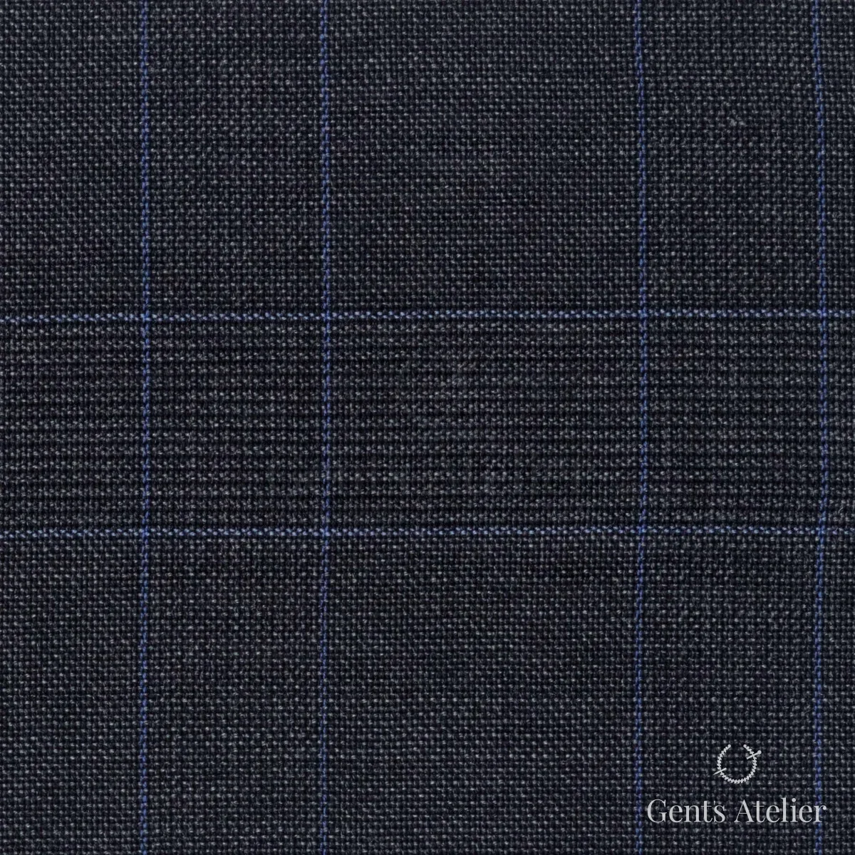 Костюмная ткань Marzoni 608 - 254 / 1500 — Тёмно-серый, виндоупейн, 100% шерсть