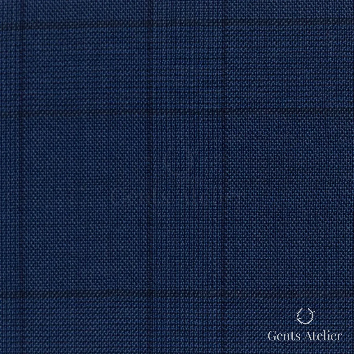 Костюмная ткань Marzoni 608 - 255 / 1500 — Ярко-синий, виндоупейн, 100% шерсть