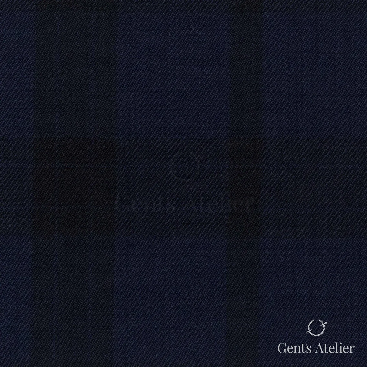 Костюмная ткань Marzoni 608 - 270 / 1500 — Тёмно-синий, однотонная, 100% шерсть
