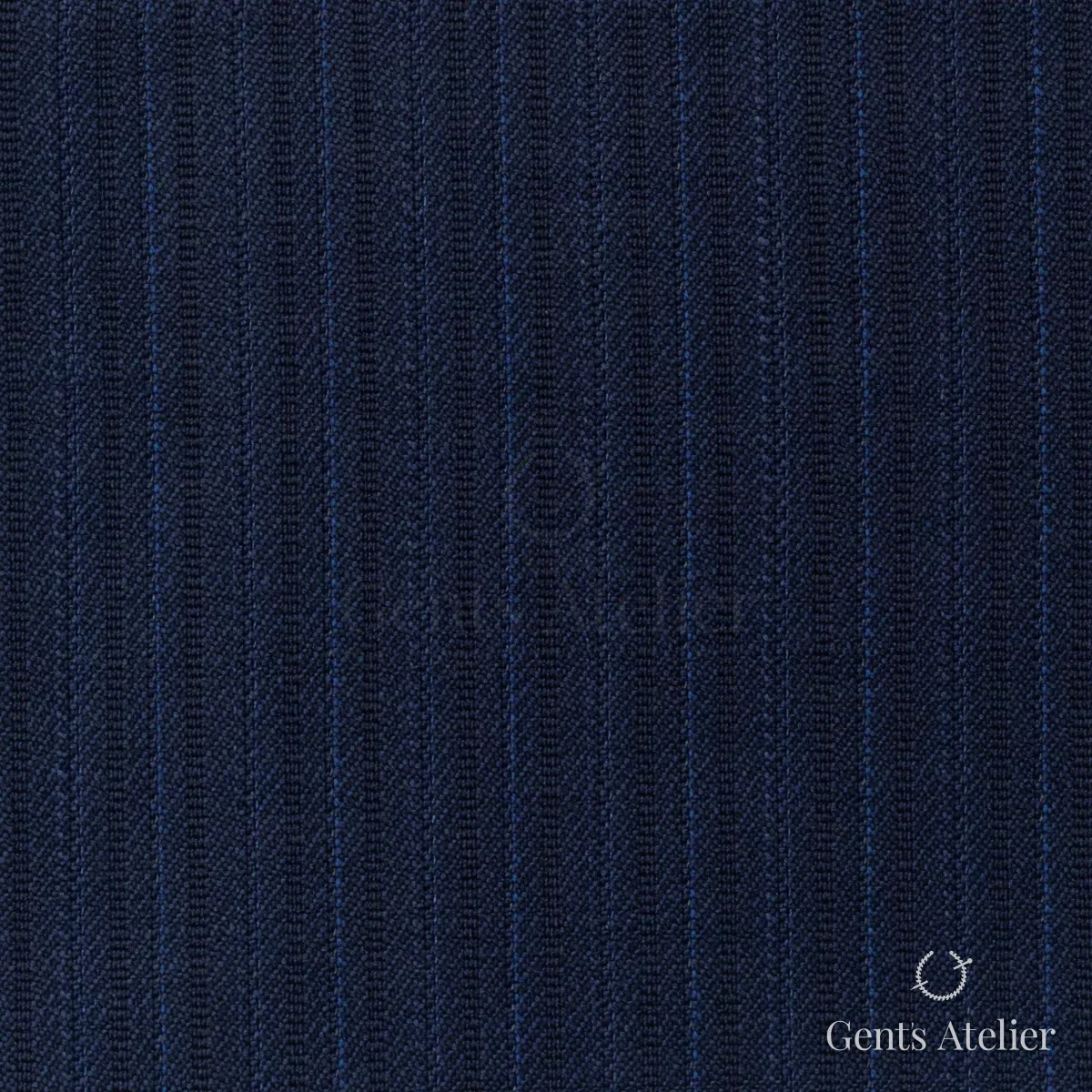 Костюмная ткань Marzoni 725 - 445 / 1400 — Тёмно-синий / Синий, в полоску, 100% шерсть