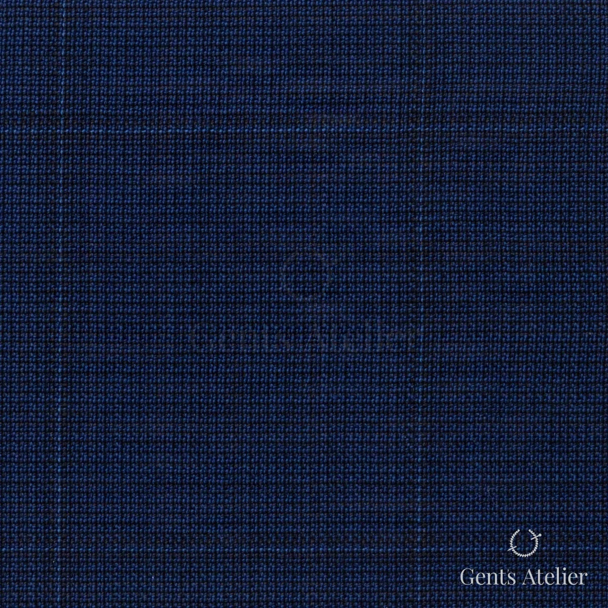 Костюмная ткань Marzoni 725 - 449 / 1300 — Тёмно-синий / Синий, виндоупейн, 100% шерсть