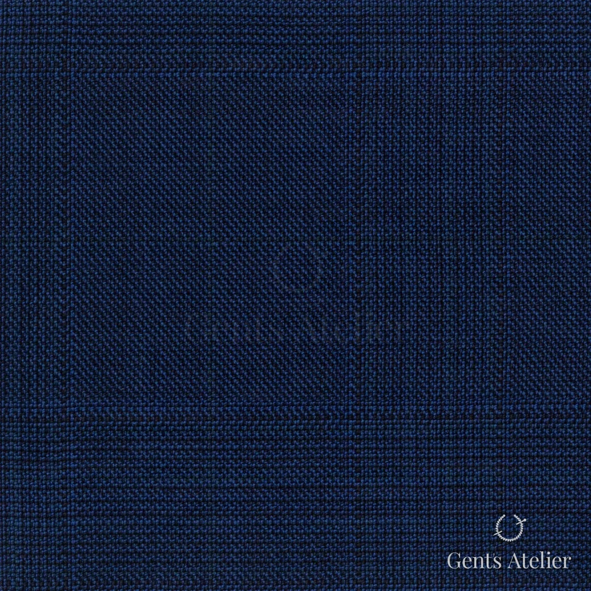 Костюмная ткань Marzoni 725 - 451 / 1400 — Синий / Тёмно-синий, виндоупейн, 100% шерсть
