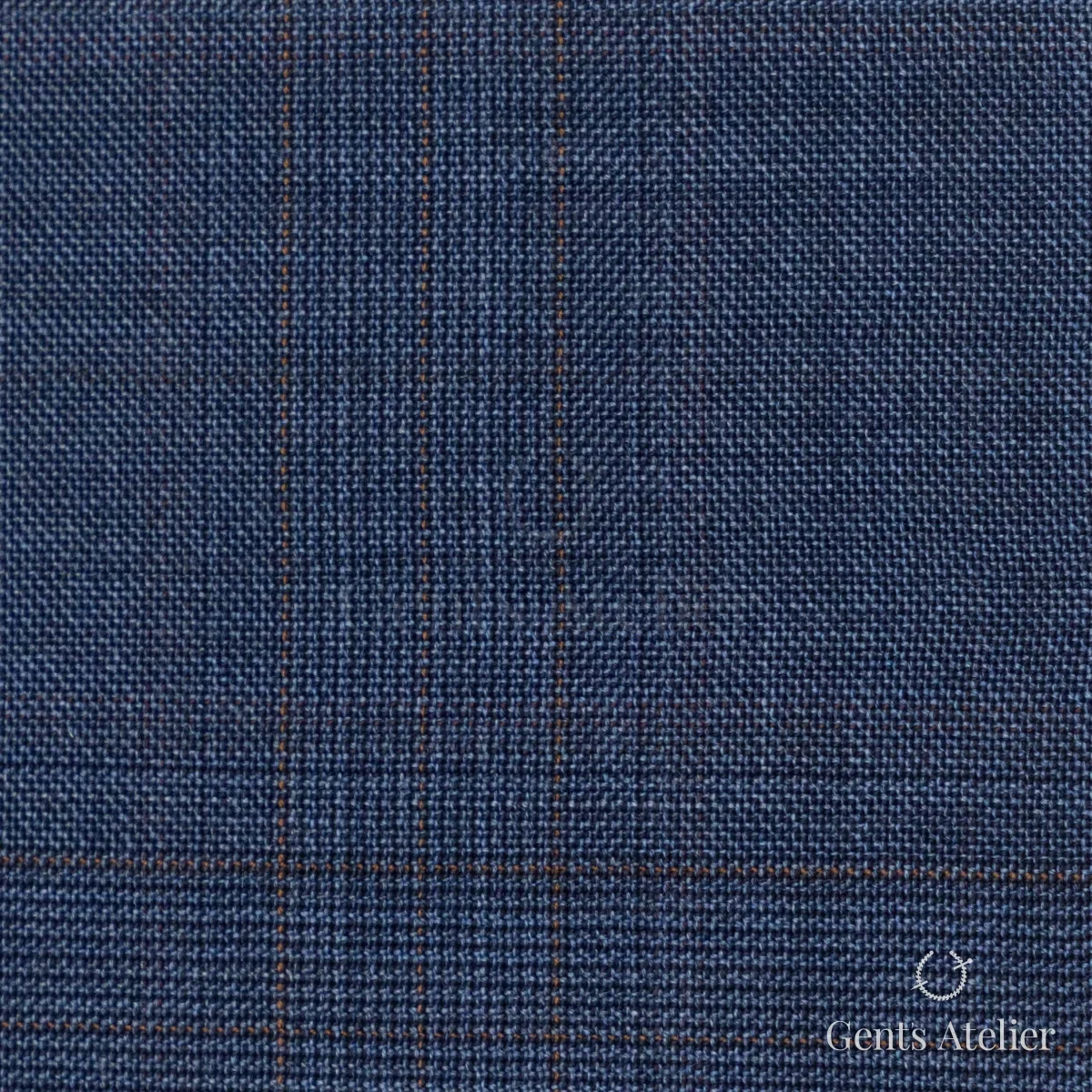 Костюмная ткань Marzoni 725 - 454 / 1300 — Синий / Бежевый, виндоупейн, 100% шерсть