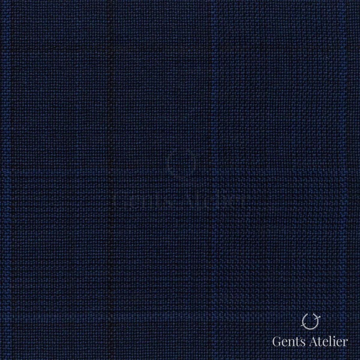 Костюмная ткань Marzoni 725 - 456 / 1400 — Тёмно-синий / Синий, виндоупейн, 100% шерсть