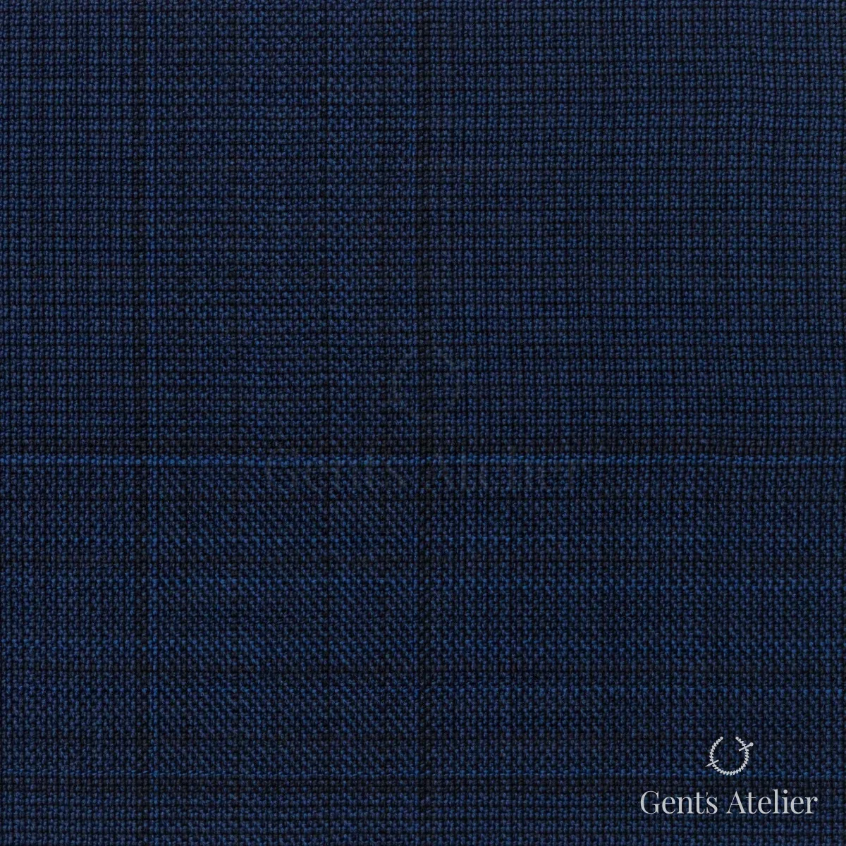 Костюмная ткань Marzoni 725 - 459 / 1300 — Тёмно-синий / Синий, виндоупейн, 100% шерсть